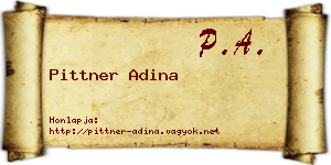 Pittner Adina névjegykártya